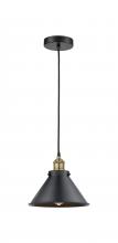  616-1PH-BAB-M10-BK - Briarcliff - 1 Light - 10 inch - Black Antique Brass - Cord hung - Mini Pendant