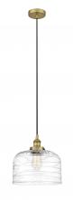  616-1PH-BB-G713-L - Bell - 1 Light - 12 inch - Brushed Brass - Cord hung - Mini Pendant