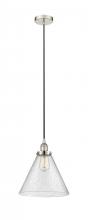  616-1PH-PN-G44-L - Cone - 1 Light - 12 inch - Polished Nickel - Cord hung - Mini Pendant