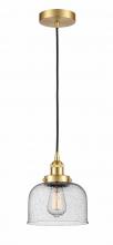  616-1PH-SG-G74 - Bell - 1 Light - 8 inch - Satin Gold - Cord hung - Mini Pendant