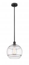  616-1S-BK-G556-12CL - Rochester - 1 Light - 12 inch - Matte Black - Cord hung - Mini Pendant