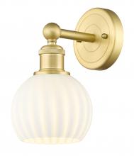  616-1W-SG-G1217-6WV - White Venetian - 1 Light - 6 inch - Satin Gold - Sconce