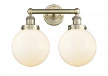  616-2W-AB-G201-8 - Beacon - 2 Light - 17 inch - Antique Brass - Bath Vanity Light