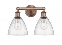  616-2W-AC-GBD-754 - Bristol - 2 Light - 17 inch - Antique Copper - Bath Vanity Light