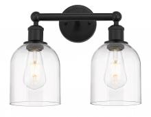  616-2W-BK-G558-6CL - Bella - 2 Light - 15 inch - Matte Black - Bath Vanity Light