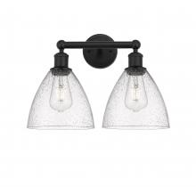  616-2W-BK-GBD-754 - Bristol - 2 Light - 17 inch - Matte Black - Bath Vanity Light