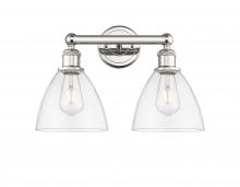  616-2W-PN-GBD-752 - Bristol - 2 Light - 17 inch - Polished Nickel - Bath Vanity Light