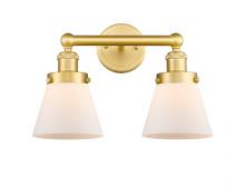  616-2W-SG-G61 - Cone - 2 Light - 15 inch - Satin Gold - Bath Vanity Light