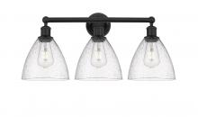  616-3W-BK-GBD-754 - Bristol - 3 Light - 26 inch - Matte Black - Bath Vanity Light