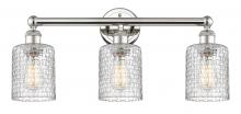  616-3W-PN-G112C-5CL - Cobbleskill - 3 Light - 23 inch - Polished Nickel - Bath Vanity Light