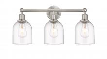  616-3W-SN-G558-6CL - Bella - 3 Light - 24 inch - Brushed Satin Nickel - Bath Vanity Light