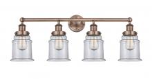  616-4W-AC-G182 - Canton - 4 Light - 33 inch - Antique Copper - Bath Vanity Light