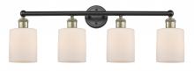  616-4W-BAB-G111 - Cobbleskill - 4 Light - 32 inch - Black Antique Brass - Bath Vanity Light