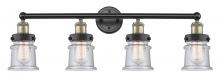  616-4W-BAB-G184S - Canton - 4 Light - 32 inch - Black Antique Brass - Bath Vanity Light