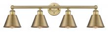  616-4W-BB-M8-BB - Smithfield - 4 Light - 34 inch - Brushed Brass - Bath Vanity Light