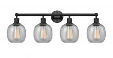  616-4W-BK-G104 - Belfast - 4 Light - 33 inch - Matte Black - Bath Vanity Light