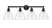  616-4W-BK-GBD-752 - Bristol - 4 Light - 35 inch - Matte Black - Bath Vanity Light