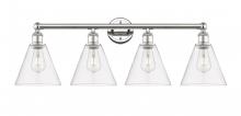  616-4W-PN-GBC-82 - Berkshire - 4 Light - 35 inch - Polished Nickel - Bath Vanity Light