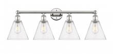  616-4W-PN-GBC-84 - Berkshire - 4 Light - 35 inch - Polished Nickel - Bath Vanity Light