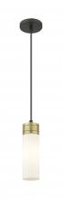  617-1P-BAB-G617-8WH - Boreas - 1 Light - 3 inch - Black Antique Brass - Cord Hung - Mini Pendant