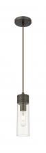  617-1P-OB-G617-8CL - Boreas - 1 Light - 3 inch - Oil Rubbed Bronze - Cord Hung - Mini Pendant