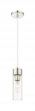  617-1P-PN-G617-8SDY - Boreas - 1 Light - 3 inch - Polished Nickel - Cord Hung - Mini Pendant