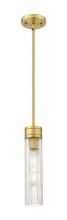  617-1S-BB-G617-11SCL - Boreas - 1 Light - 3 inch - Brushed Brass - Stem Hung - Mini Pendant