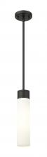  617-1S-BK-G617-11WH - Boreas - 1 Light - 3 inch - Matte Black - Stem Hung - Mini Pendant