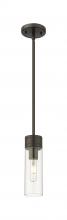  617-1S-OB-G617-8CL - Boreas - 1 Light - 3 inch - Oil Rubbed Bronze - Stem Hung - Mini Pendant