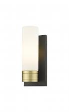  617-1W-BAB-G617-8SWH - Boreas - 1 Light - 5 inch - Black Antique Brass - Sconce