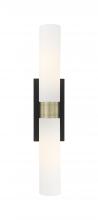  617-2W-BAB-G617-11WH - Boreas - 2 Light - 24 inch - Black Antique Brass - Bath Vanity Light