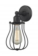  900-1W-BK-CE513-BK-LED - Muselet - 1 Light - 6 inch - Matte Black - Sconce