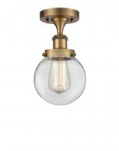  916-1C-BB-G202-6 - Beacon - 1 Light - 6 inch - Brushed Brass - Semi-Flush Mount