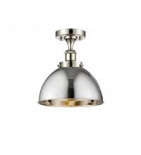  916-1C-PN-MFD-10-PN - Derby - 1 Light - 10 inch - Polished Nickel - Semi-Flush Mount