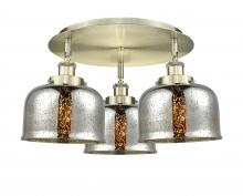  916-3C-AB-G78 - Cone - 3 Light - 20 inch - Antique Brass - Flush Mount