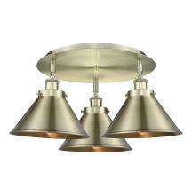  916-3C-AB-M10-AB - Ballston Urban - 3 Light - 20 inch - Antique Brass - Flush Mount