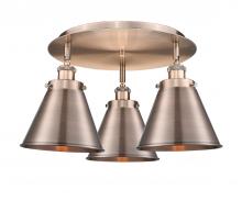  916-3C-AC-M13-AC - Appalachian - 3 Light - 20 inch - Antique Copper - Flush Mount