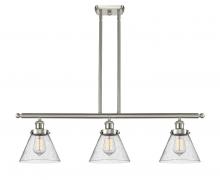  916-3I-SN-G44 - Cone - 3 Light - 36 inch - Brushed Satin Nickel - Stem Hung - Island Light