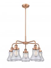  916-5CR-AC-G194 - Bellmont - 5 Light - 25 inch - Antique Copper - Chandelier