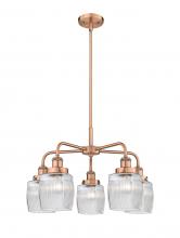  916-5CR-AC-G302 - Colton - 5 Light - 24 inch - Antique Copper - Chandelier