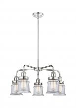  916-5CR-PC-G182S - Canton - 5 Light - 24 inch - Polished Chrome - Chandelier