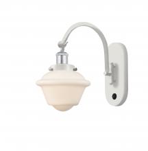  918-1W-WPC-G531 - Oxford - 1 Light - 8 inch - White Polished Chrome - Sconce