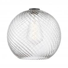  G1214-12 - Extra Large Twisted Swirl Clear Glass