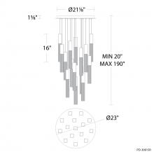  PD-30815R-BK - Cinema Multilight Pendant Light