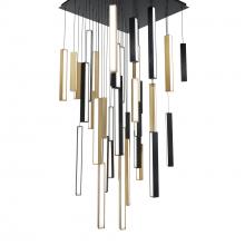  PD-64841S-BK/AB-BK - Chaos Multilight Pendant Light