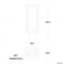  PM-W1417-27-AL - Ledge Outdoor Post Light