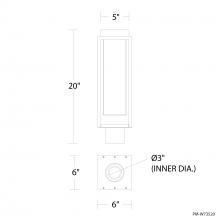  PM-W73520-BK - Framed Outdoor Post Light