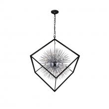  1178P44-20-601 - Starburst 20 Light Chandelier With Chrome & Black Finish