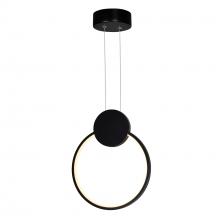  1297P10-1-101 - Pulley 10 in LED Black Mini Pendant