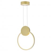  1297P10-1-602 - Pulley 10 in LED Satin Gold Mini Pendant